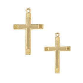 Gold Filled 38x25mm Cross Charm