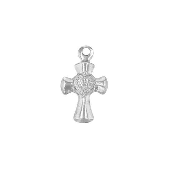 ss 12x7mm cross charm