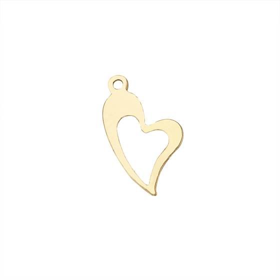 gf 18x10mm heart charm