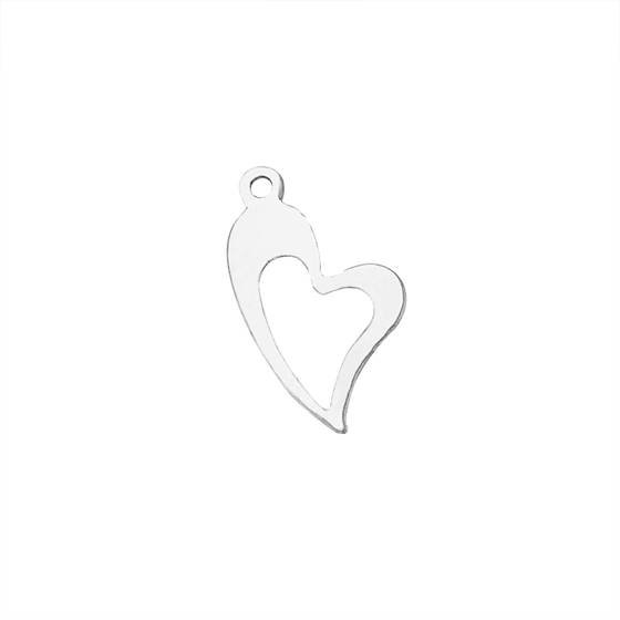 ss 18x10mm heart charm