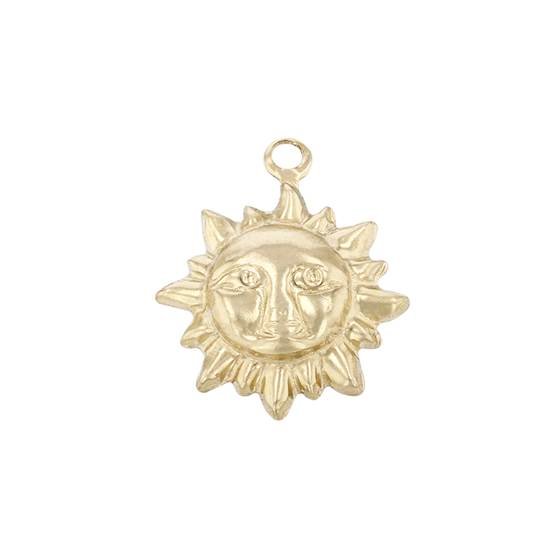 gf 10mm sun face charm