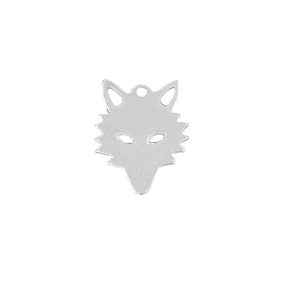 ss 13x10mm wolf charm