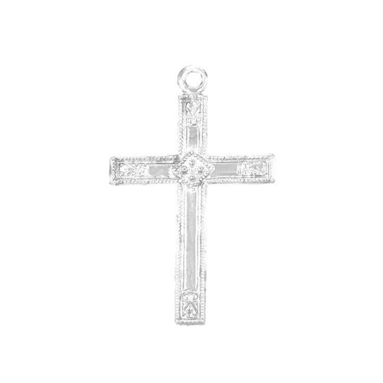 sterling silver 38x25mm cross charm