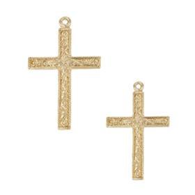 Gold Filled 26x15mm Cross Charm