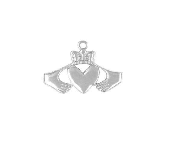 ss 16x11mm crown heart charm