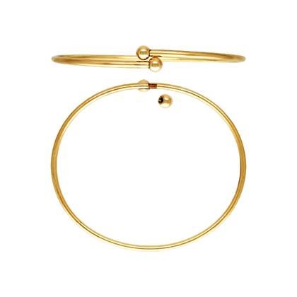 gf 7 inches 2.3mm thick flex bangle w/threaded ball