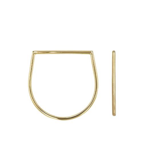 14ky size6 16.5mm width straight bar stacking ring
