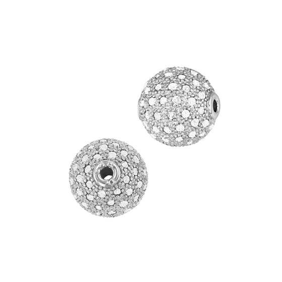 14kw 42dia0.25cts 6mm diamond ball spacer bead