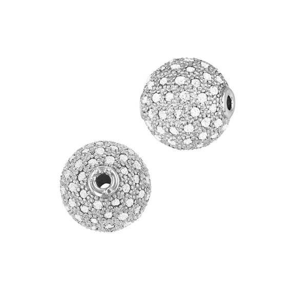 14kw (80dia0.48ct 8mm diamond ball spacer bead