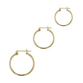 Gold Filled Round Click Hoop Earring