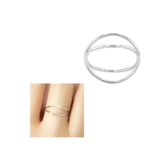 ss size 7.5-8 1.0mm thick wave stacking ring