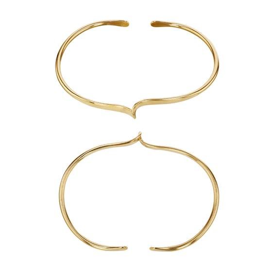 gf 2mm thick flat end twist bangle bracelet