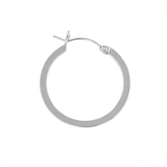 ss 27mm flat wire click earring