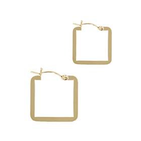 Gold Filled Square Flat Wire Click Earring