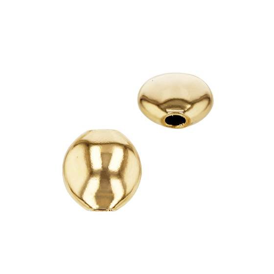 gold filled 8.8x5mm lentil shaped bead