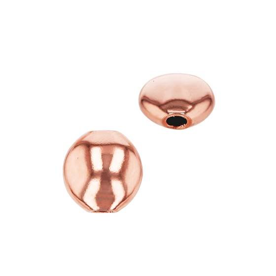 rose gold filled 8.8x5mm lentil shaped bead