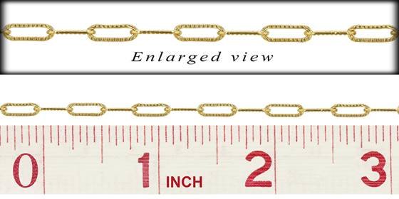 gf 3.0mm chain width twisted elongated cable chain
