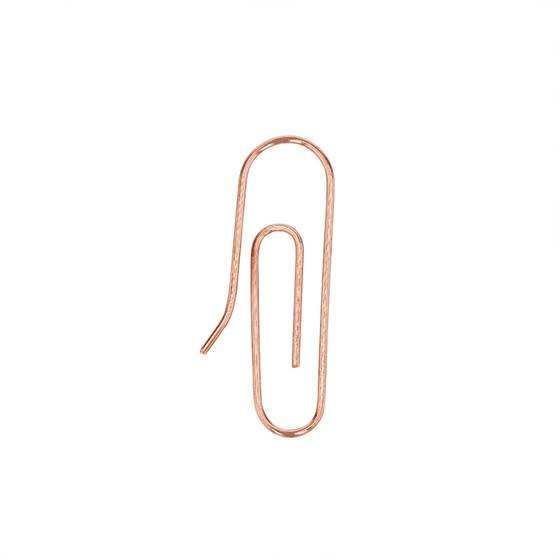 14kr 25x6mm paper clip earwire earring