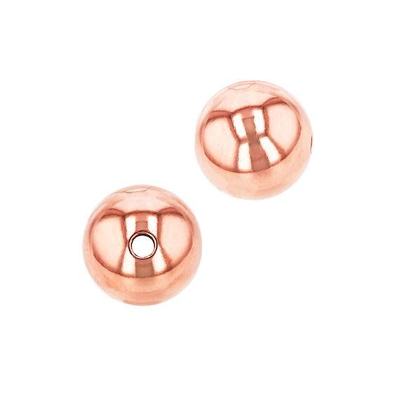 rose gold filled 12mm round bead