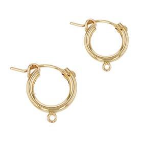 Gold Filled Hoop Flex Earring With 1 Ring