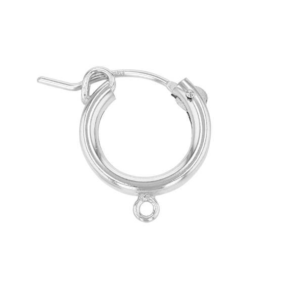 ss 18x2mm hoop flex earring with one ring