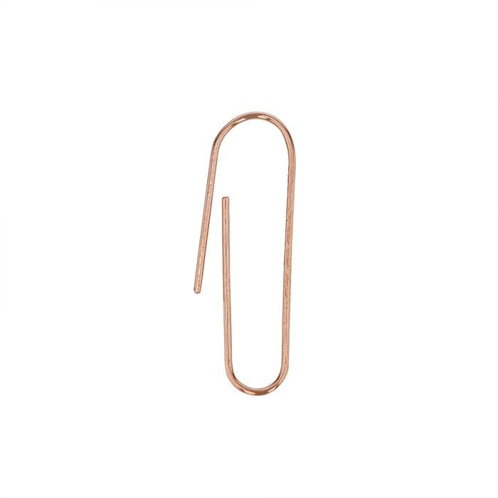 14kr 25x6mm paper clip earwire earring