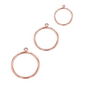 Rose Gold Filled Round Connector With Jumpring