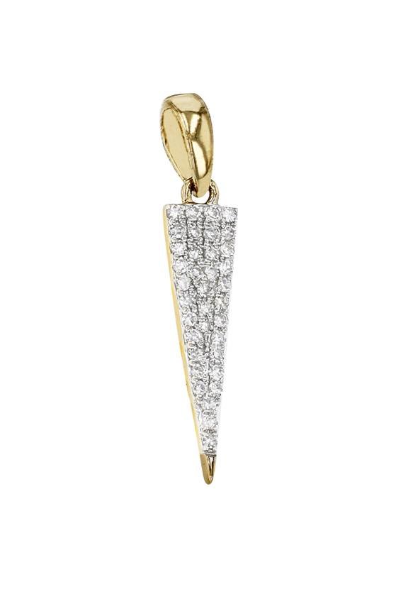 14ky 17x4mm 36dia0.11cts diamond triangle pendant