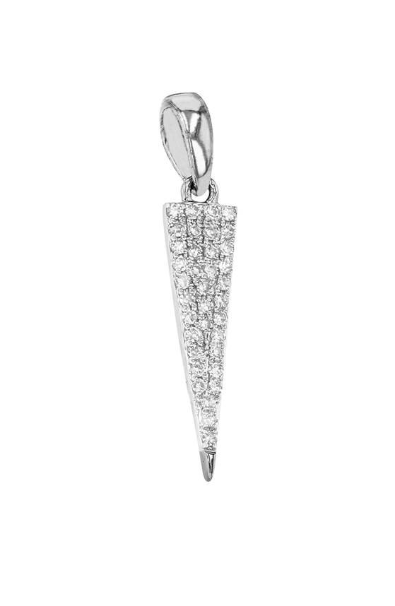 14kw 17x4mm 36dia0.11cts diamond triangle pendant