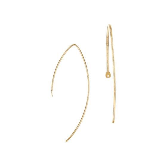 gf 16x36mm v shape flat end earwire with hole