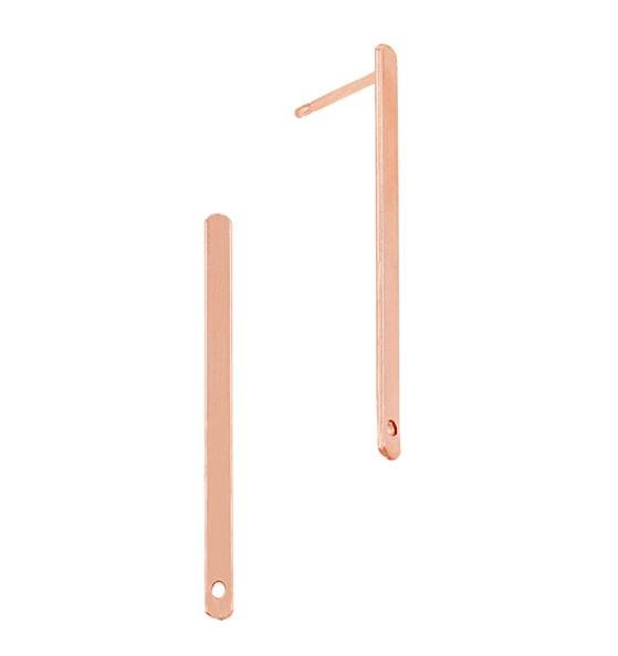r- gf 50x2mm rectangular bar stud earring