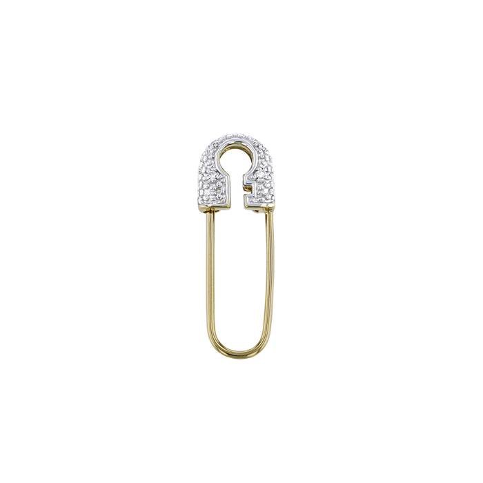 14ky 20x6mm 4dia.01cts diamond safety pin