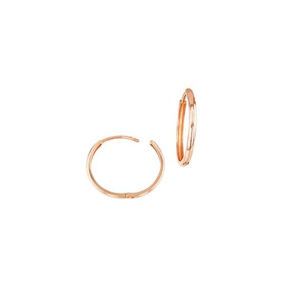 14kr 10x1.6mm round plain huggie earring