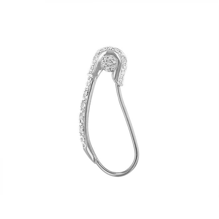 14kw 21x8.5mm 15dia.045cts diamond safety pin earring