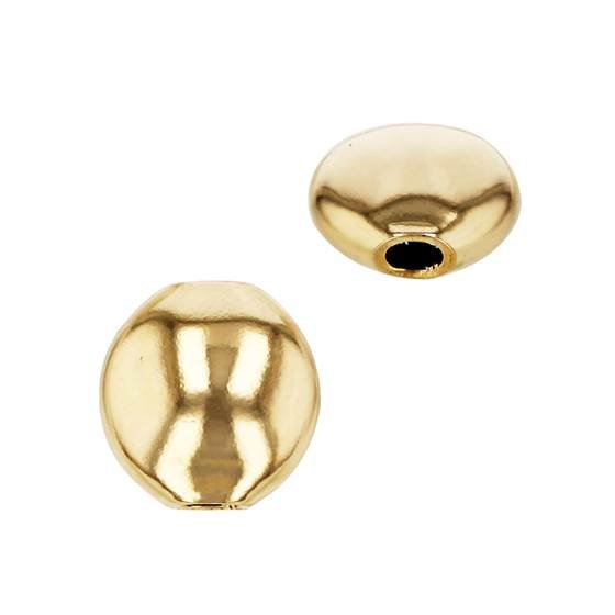 gold filled 15.5x8.4mm lentil shaped bead