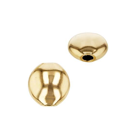 gold filled 11mmx6.8mm lentil shaped bead