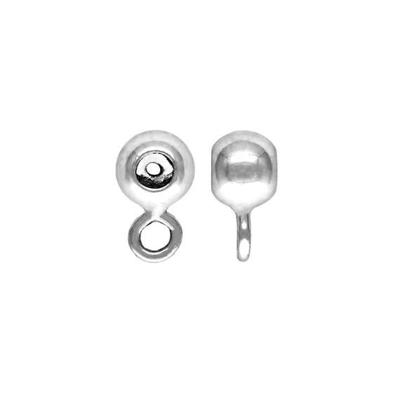ss 3mm smart bead with 0.5 silicon hole and closed jumpring