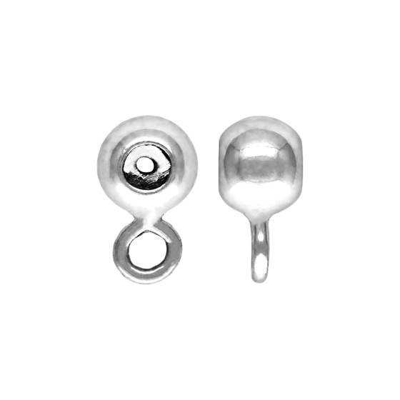 ss 4mm smart bead with 0.5 silicon hole and closed jumpring