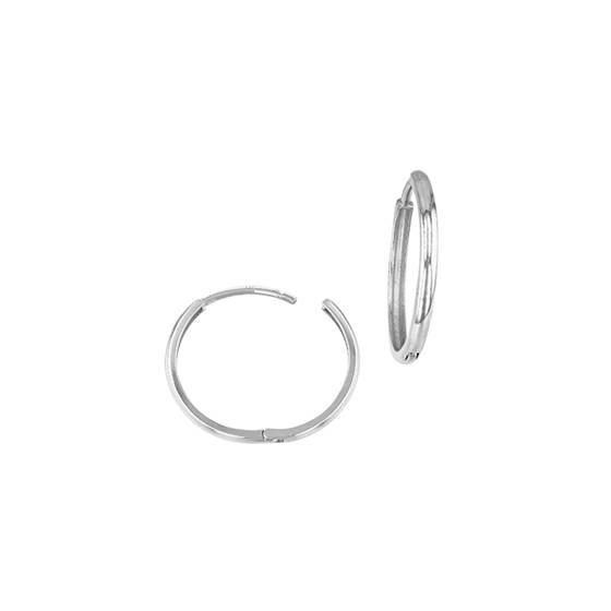 14kw 12x1.6mm round plain huggie earring