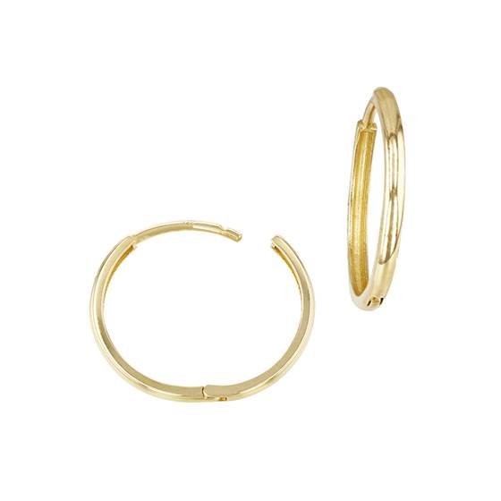 14ky 20x1.6mm round plain huggie earring