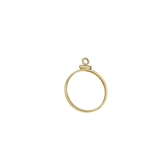 gold filled 8.65x7.25mm coin bezel