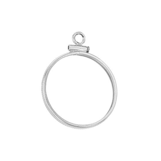 sterling silver 25.0x1.6mm quarter coin bezel