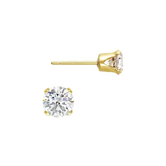 gf 3mm cubic zirconia snap-in post earring