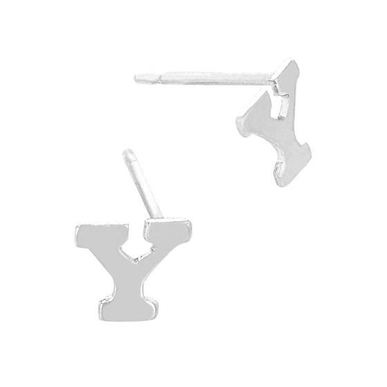 ss 5.6mm block style letter y stud earring