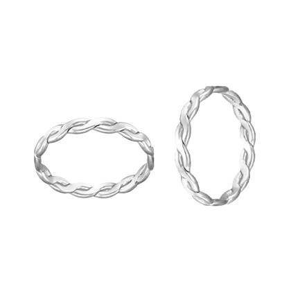 SS Size7 2.4mm Thick Woven Ring