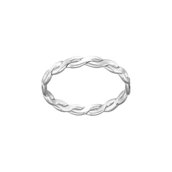 ss size6 2.4mm thick woven ring