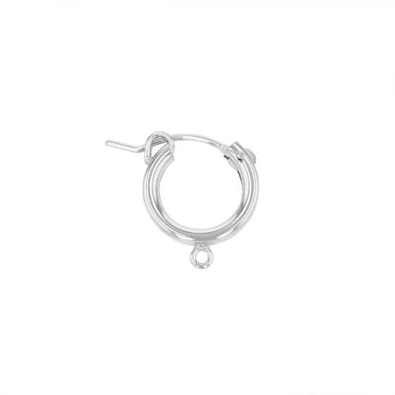 ss 12x2mm hoop flex earring with one ring