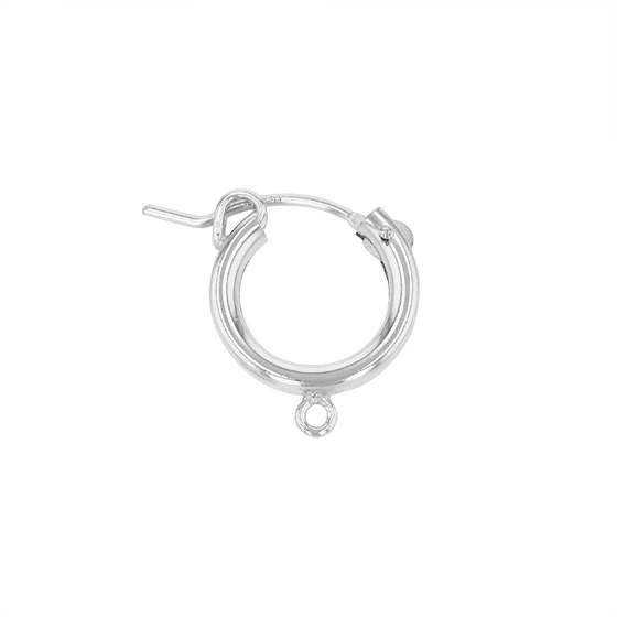 ss 13x2mm hoop flex earring with one ring
