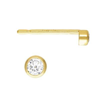Gold Filled Cubic Zirconia Bezel Earring