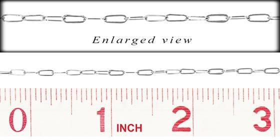 ss-rh flat elongated cable chain